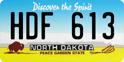 ND license plate HDF613