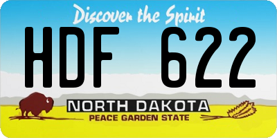 ND license plate HDF622