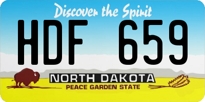 ND license plate HDF659