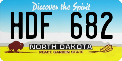 ND license plate HDF682