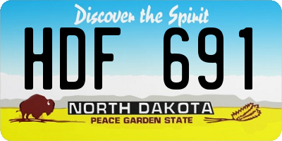 ND license plate HDF691