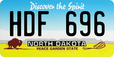 ND license plate HDF696