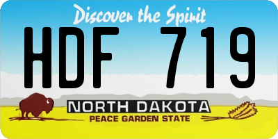 ND license plate HDF719