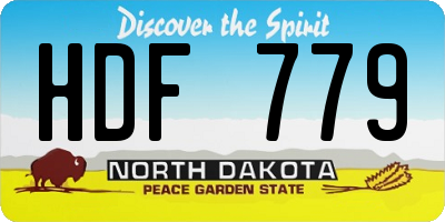 ND license plate HDF779