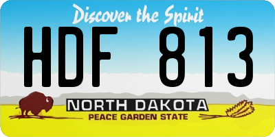 ND license plate HDF813