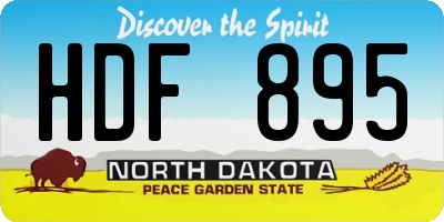 ND license plate HDF895