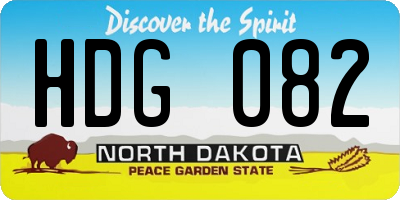 ND license plate HDG082