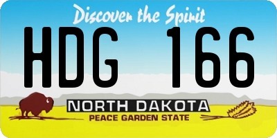 ND license plate HDG166