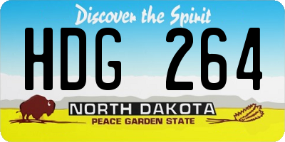 ND license plate HDG264