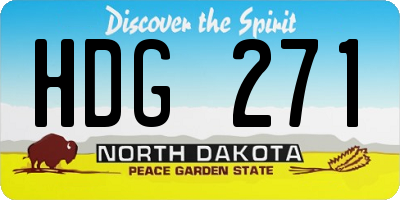ND license plate HDG271