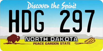 ND license plate HDG297