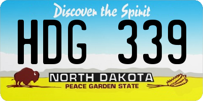 ND license plate HDG339