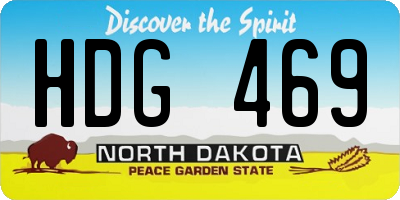 ND license plate HDG469