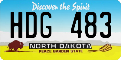 ND license plate HDG483