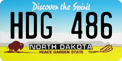 ND license plate HDG486