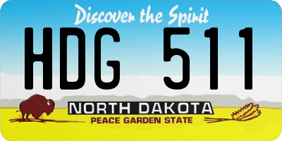 ND license plate HDG511