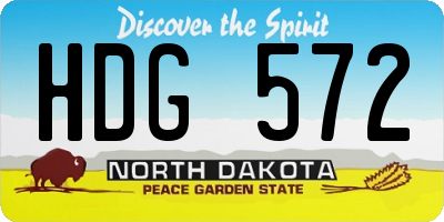 ND license plate HDG572
