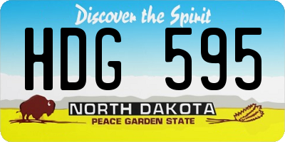 ND license plate HDG595