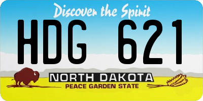 ND license plate HDG621