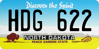 ND license plate HDG622