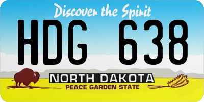 ND license plate HDG638