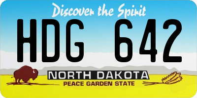 ND license plate HDG642