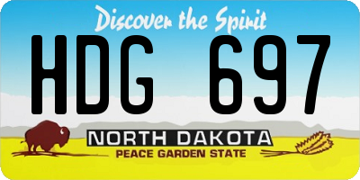 ND license plate HDG697