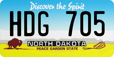 ND license plate HDG705