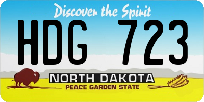 ND license plate HDG723