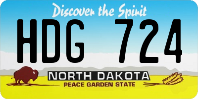 ND license plate HDG724