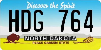 ND license plate HDG764