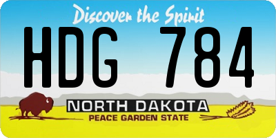 ND license plate HDG784