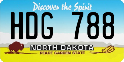 ND license plate HDG788