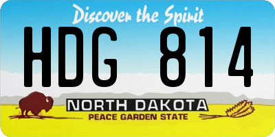 ND license plate HDG814