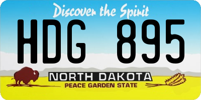 ND license plate HDG895
