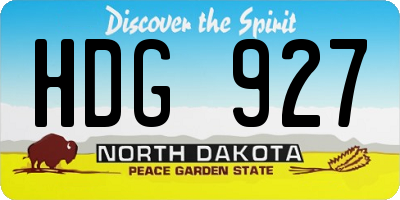 ND license plate HDG927