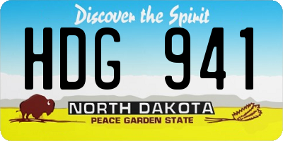 ND license plate HDG941