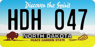 ND license plate HDH047