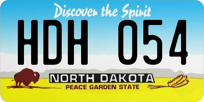 ND license plate HDH054