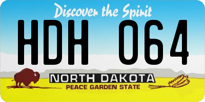 ND license plate HDH064