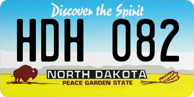 ND license plate HDH082