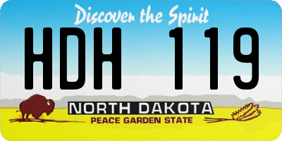 ND license plate HDH119