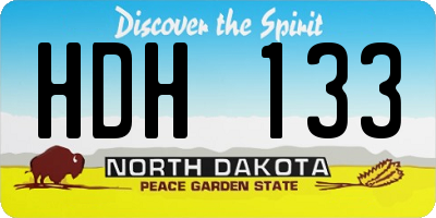 ND license plate HDH133