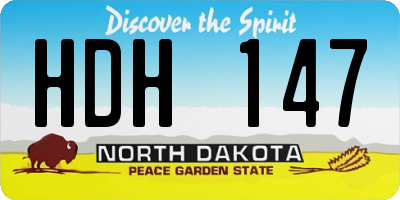 ND license plate HDH147