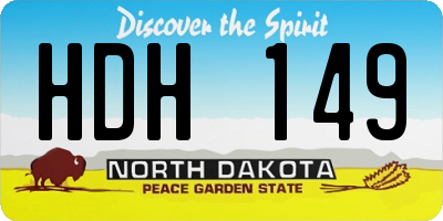 ND license plate HDH149