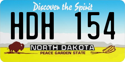 ND license plate HDH154