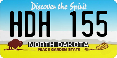 ND license plate HDH155
