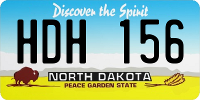 ND license plate HDH156