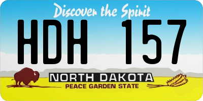 ND license plate HDH157
