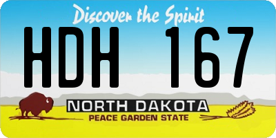 ND license plate HDH167